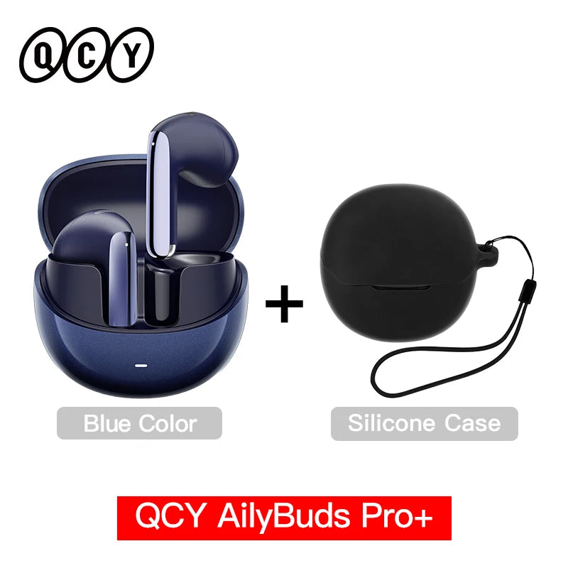 QCY HT10 AilyBuds Pro+ ANC Wireless Earphones – Hi-Res Audio with LDAC, Bluetooth 5.3, 6-Mic AI HD Call, Multipoint Connection