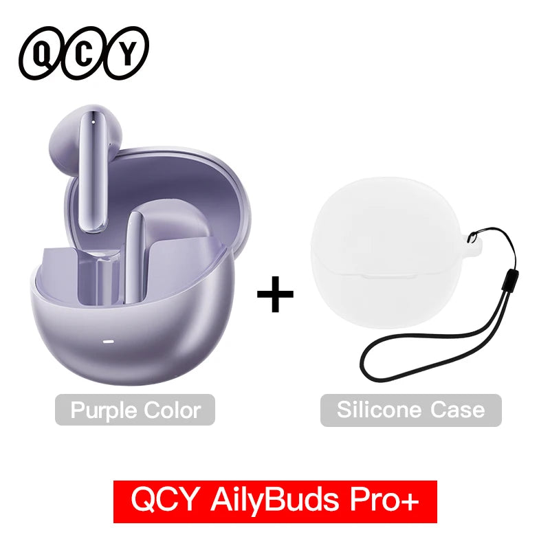 QCY HT10 AilyBuds Pro+ ANC Wireless Earphones – Hi-Res Audio with LDAC, Bluetooth 5.3, 6-Mic AI HD Call, Multipoint Connection