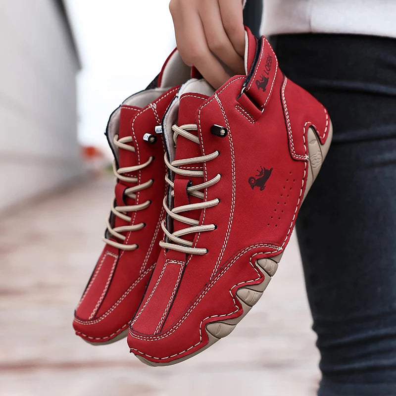 أحذية رياضية جلدية كاجوال للرجال - أحذية موكاسين للمشي في الهواء الطلق، أحذية أنيقة مريحة وأحذية فاخرة