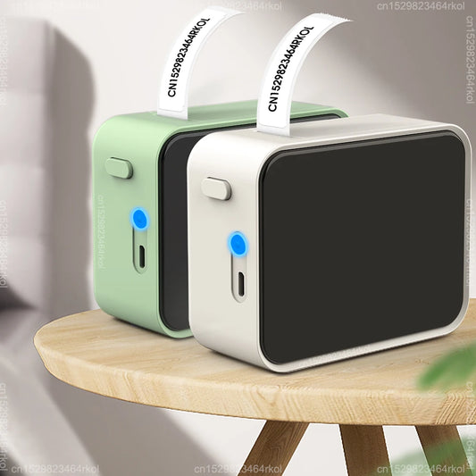 طابعة ملصقات حرارية صغيرة محمولة P15 - صانع ملصقات لاسلكي بتقنية البلوتوث، آلة طباعة الباركود والوسم (بدون حبر، عبوة من 3 ملصقات)