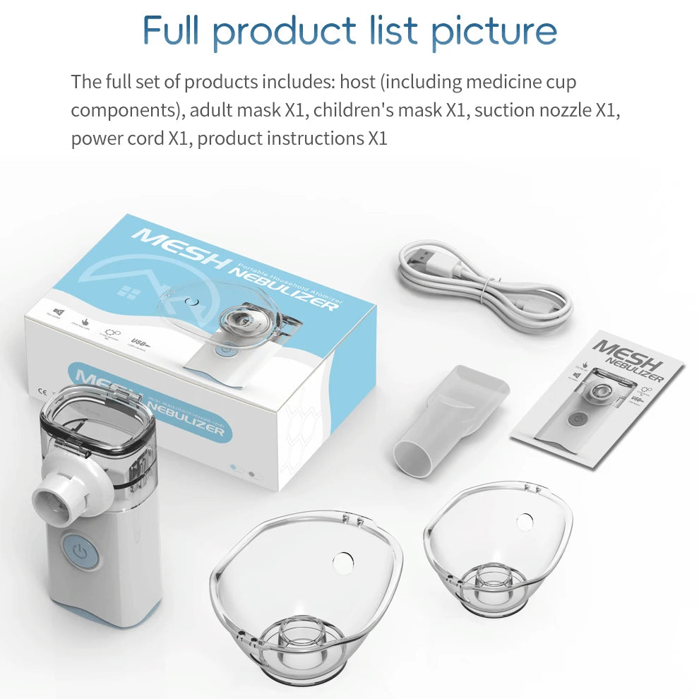 جهاز استنشاق البخار الطبي المحمول KIUZOU - جهاز استنشاق بخار صغير صامت للبالغين والأطفال، لتخفيف الربو ومشاكل الجهاز التنفسي