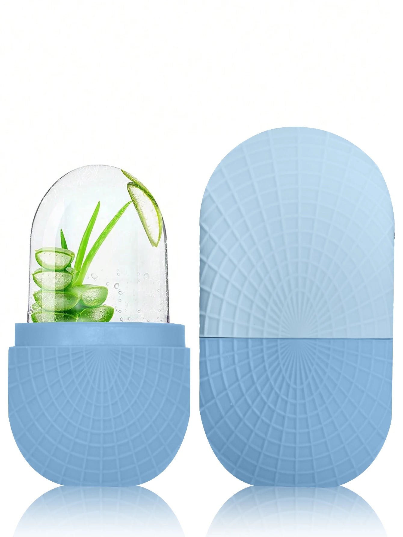 بكرة ثلج للوجه والعينين - قالب ثلج سيليكون، أداة تبريد وشد للعناية ببشرة الوجه قابلة لإعادة الاستخدام