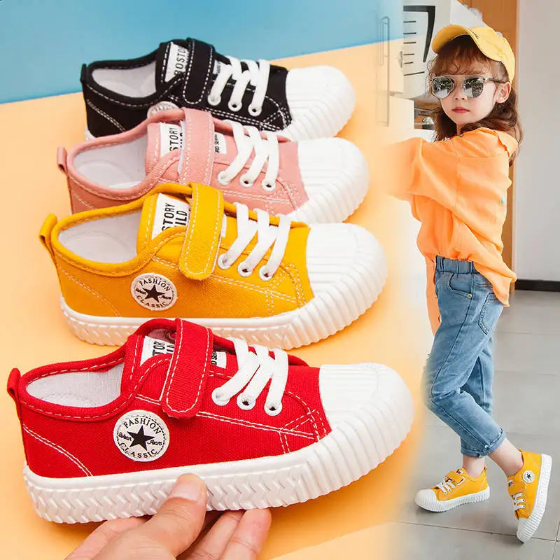 Children's Canvas Shoes | Soft Sole Breathable Non-Slip Sneakers for Boys & Girls