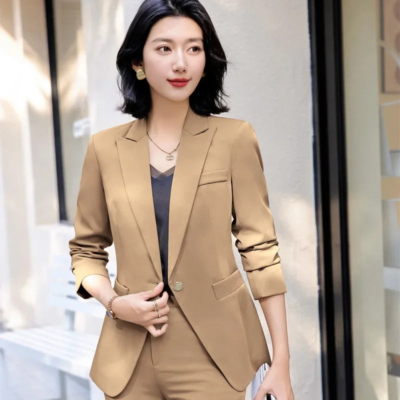 Elegantes Damen-Business-Jacket – Elegante formelle Arbeitsuniform für Frühling und Herbst