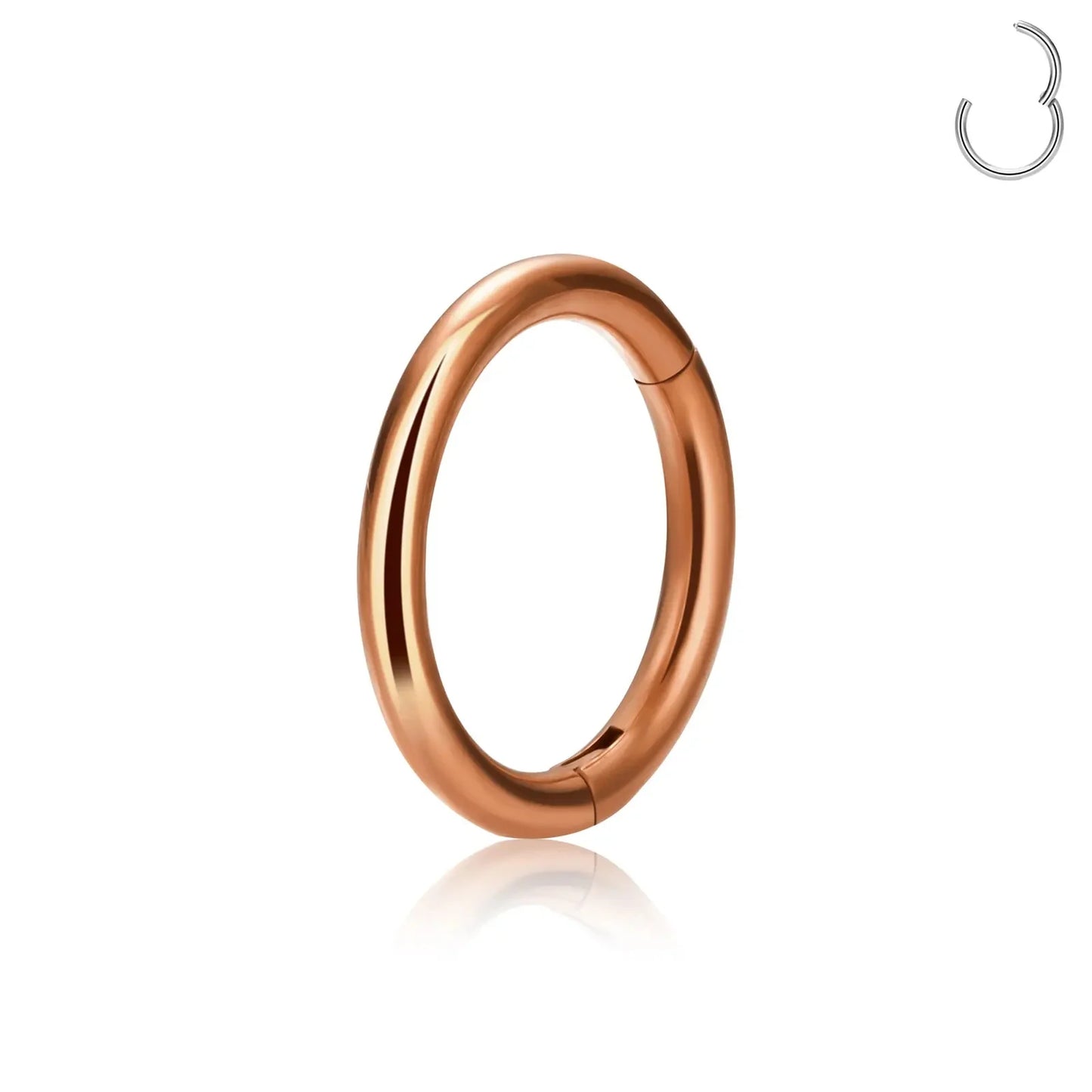 1/5Pcs Nose Rings & Lip Rings | G23 Titanium Piercing Jewelry for Women | Mixed Color Hoop Earrings & Body Clips Hinged