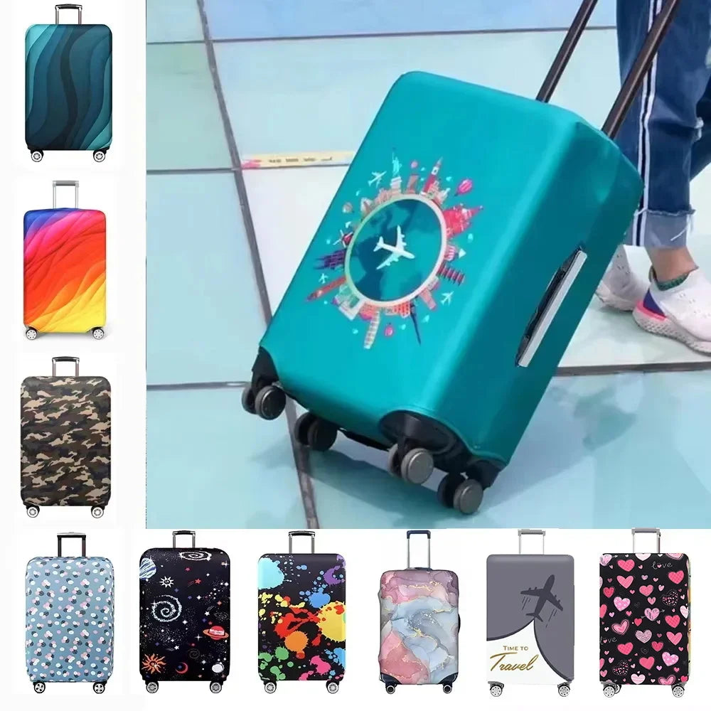 Luggage Cover Suitcase Protector | Washable Travel Accessories for 18-32 Inch Suitcases | Prevent Scratches & Dirt