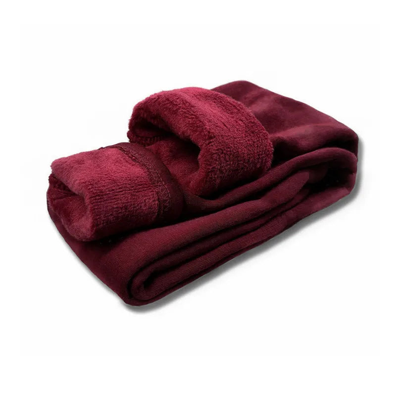 Girls Velvet Leggings Dot Print Warm Pants Autumn Winter Kids Cotton Trousers