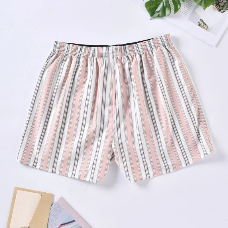 1PC Men's Boxer Briefs | 100% Cotton Soft Stretch Underwear | Comfortable Loose Home Aloe Shorts