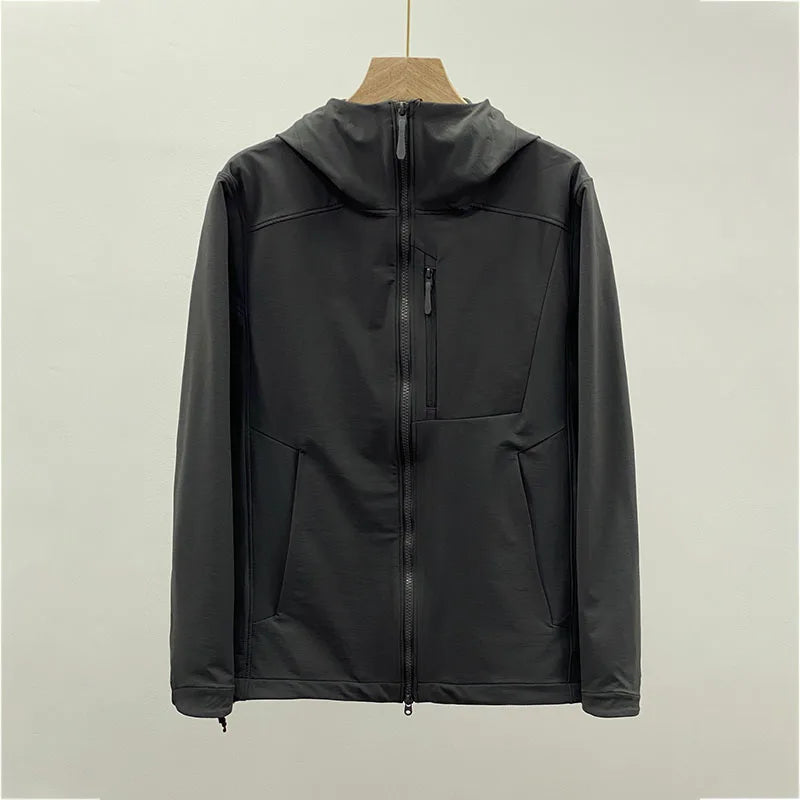 ARC Outdoor Unisex Softshell Jacket – Windproof & Rainproof Hooded Coat for Mountaineering, Cycling & Camping