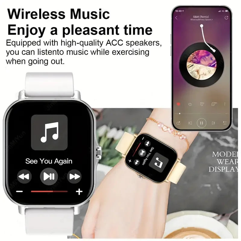 KESHUYOU 2025 Smart Watch for Men & Women – Bluetooth Call, Blood Oxygen & Blood Pressure Monitor, Holiday Gif