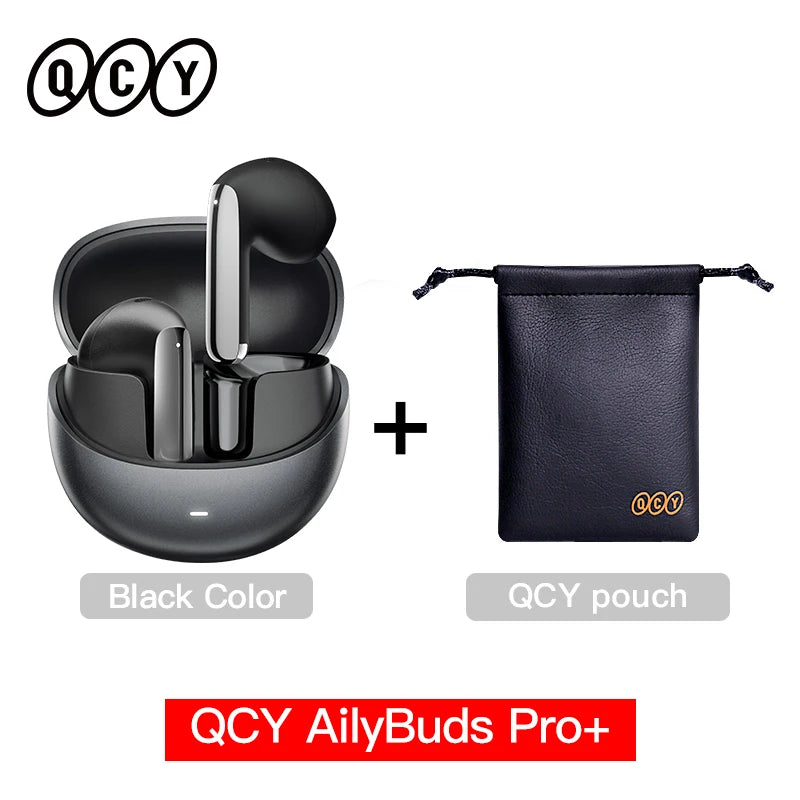 QCY HT10 AilyBuds Pro+ ANC Wireless Earphones – Hi-Res Audio with LDAC, Bluetooth 5.3, 6-Mic AI HD Call, Multipoint Connection
