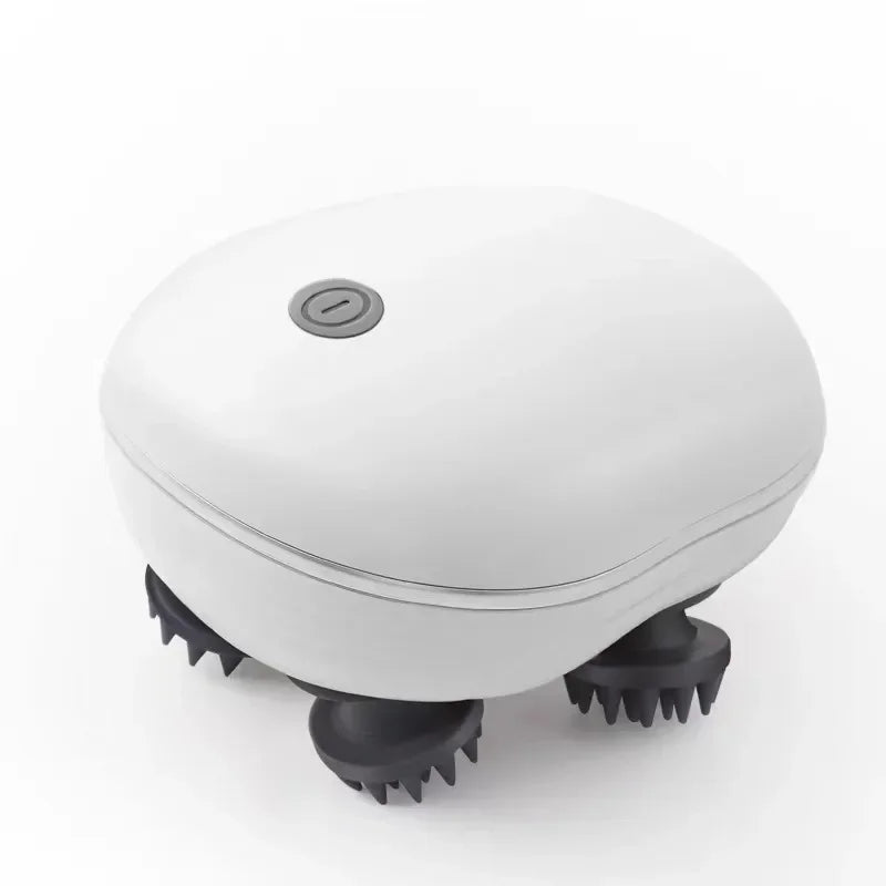 جهاز تدليك كهربائي لفروة الرأس والرأس - علاج بالضوء الأحمر لتخفيف التوتر واسترخاء العضلات وتقليل التعب