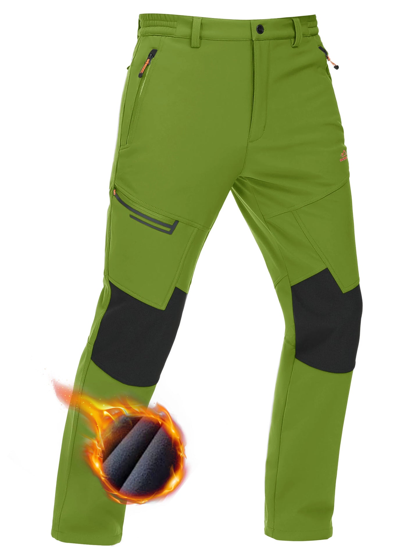 TACVASEN Men’s Thick Fleece Thermal Hiking Pants – Winter Windproof Outdoor Ski & Camping Trousers