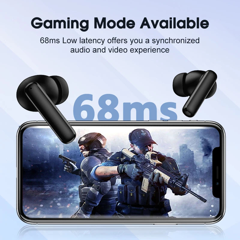 QCY T13 ANC Bluetooth 5.3 Earphones | Active Noise Cancellation -28dB, Low Latency & Fast Charging Wireless Earbuds