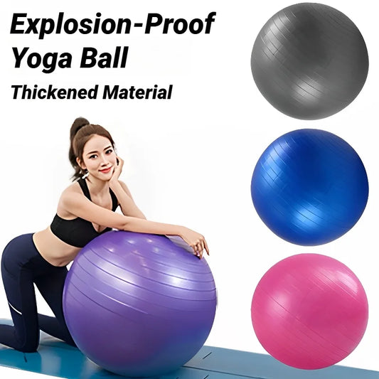 PVC Yoga Ball | 45–95CM Thickened Explosion-Proof Pilates & Fitness Balance Ball for Home Gym