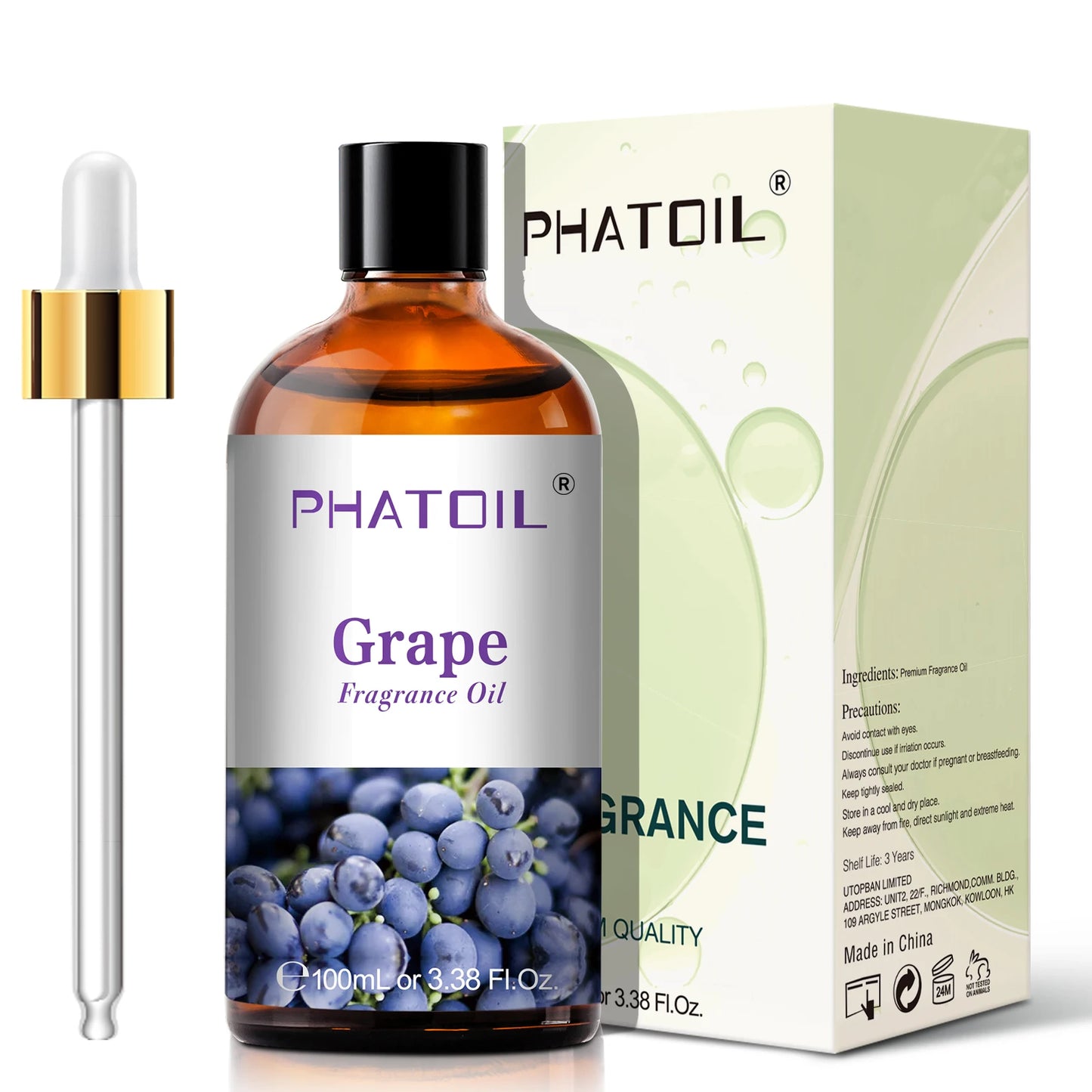 PHATOIL 100ml Sweet Fruity Fragrance Oil – Coconut, Vanilla, Strawberry & More for Diffusers & Candles