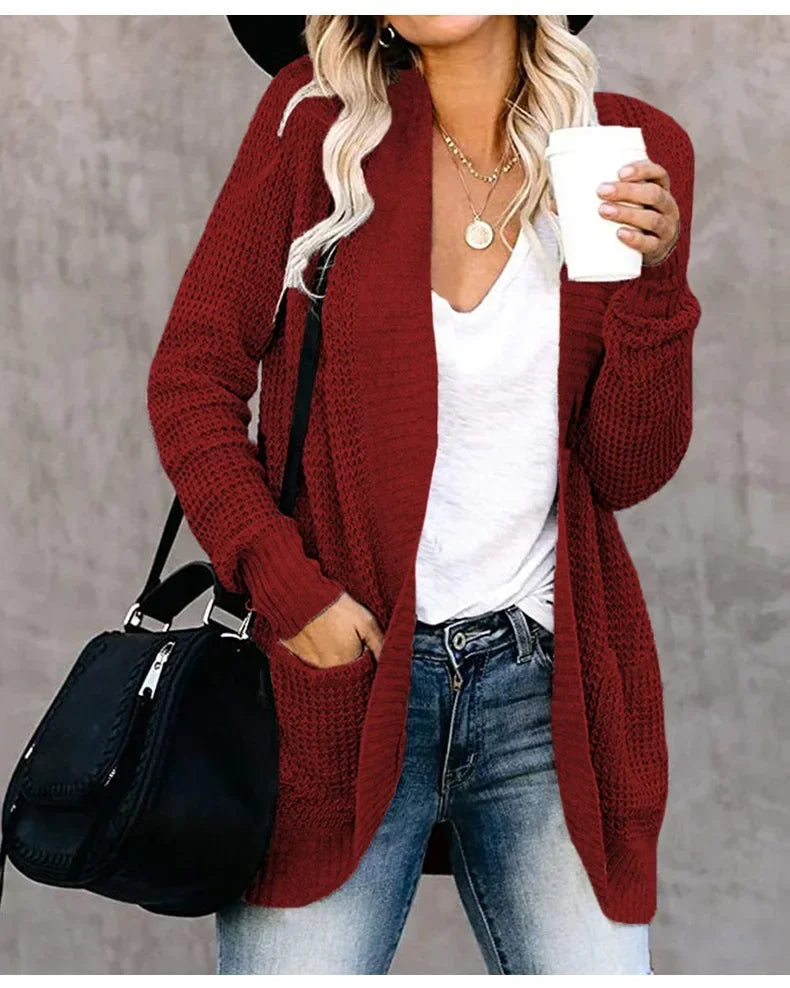 Fashion Women Cardigan Autumn Harajuku Knitted Sweater Basic Jacket Thin Streetwear Outerwear