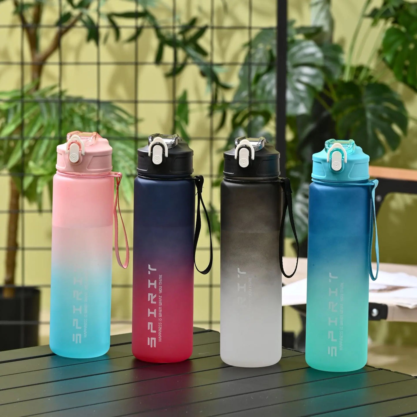 800ML Large Capacity Sports Water Bottle – Leakproof Colorful Plastic Cup for Outdoor Travel, Gym & Fitness