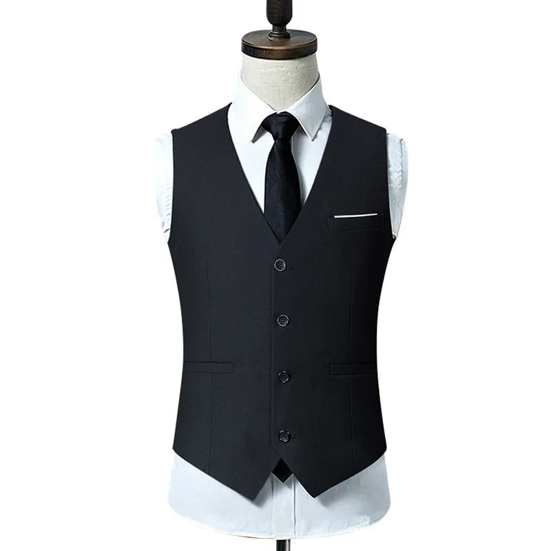 Men's Slim Fit Suit Vest – Wedding Groomsmen & Business Western Style