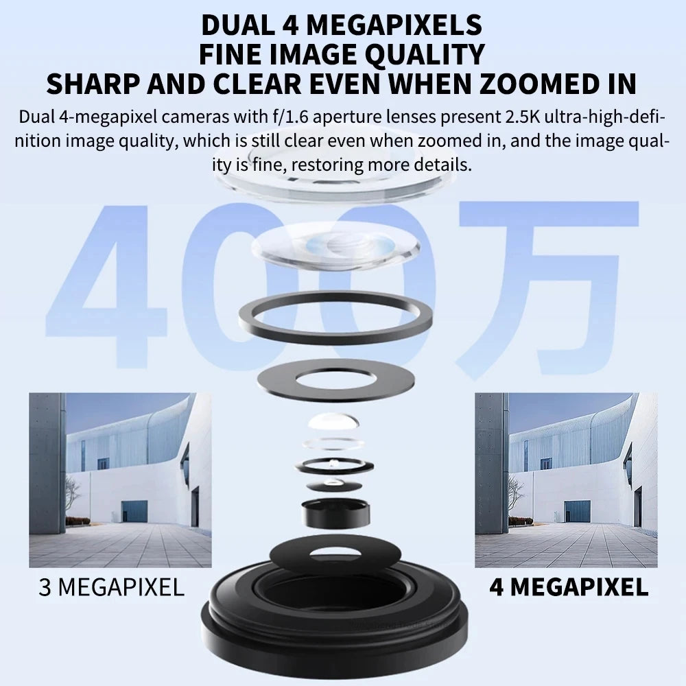 كاميرا مراقبة خارجية Xiaomi CW500 - كاميرا مزدوجة، مقاومة للماء IP66، كشف الذكاء الاصطناعي، رؤية ليلية كاملة الألوان، كاميرات مراقبة منزلية ذكية