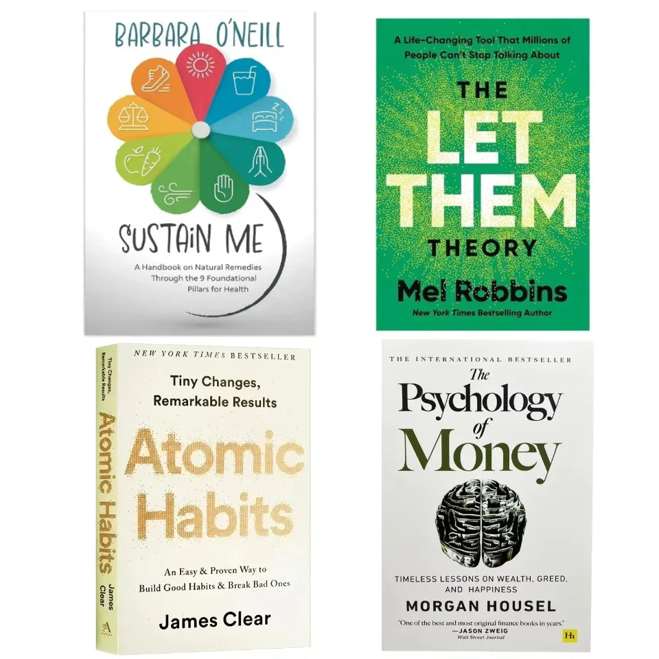 4 Best Self-Help Books – Let Them Theory, Sustain Me, Money Psychology & Atomic Habits