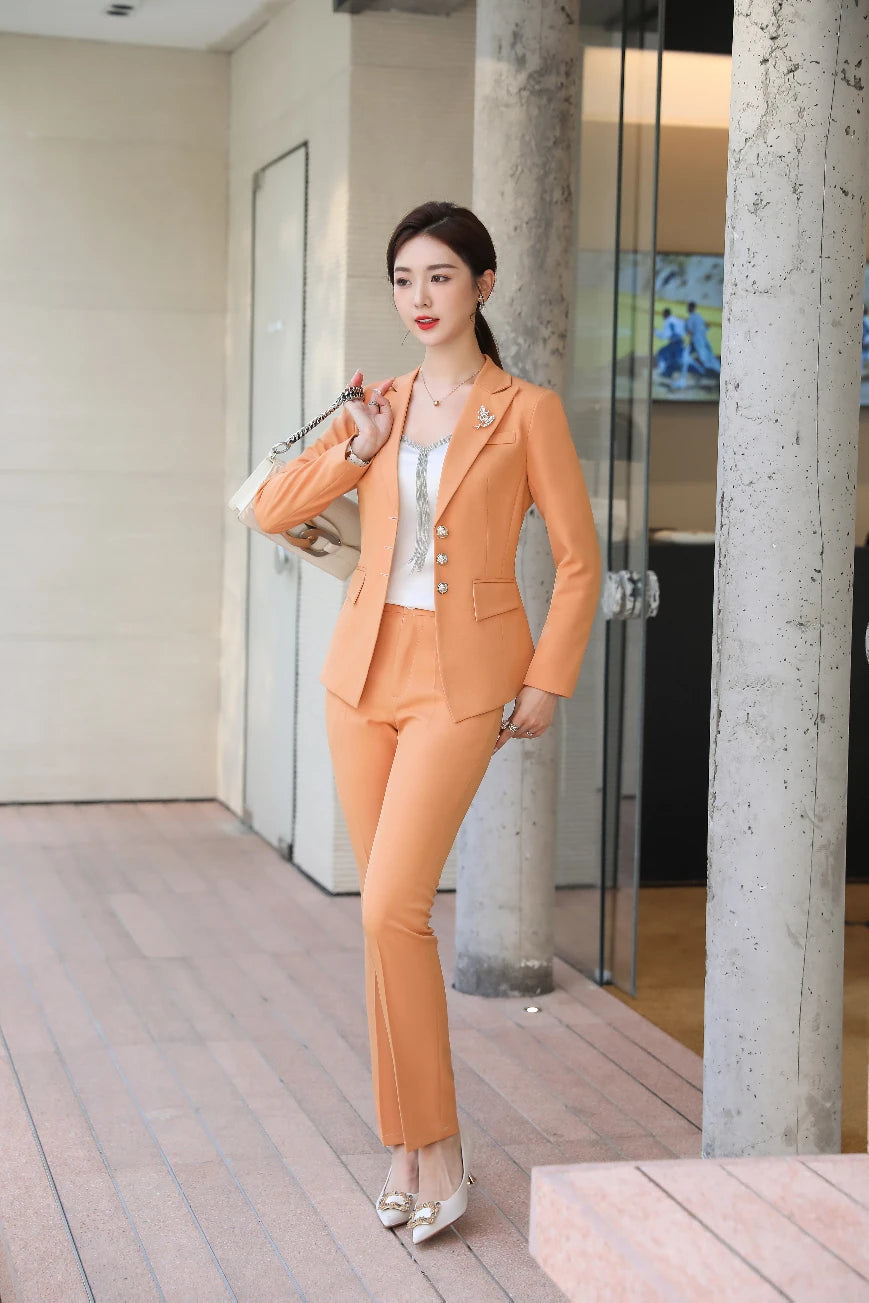 Women’s Professional Pantsuit – Autumn & Winter Fashionable Business Set