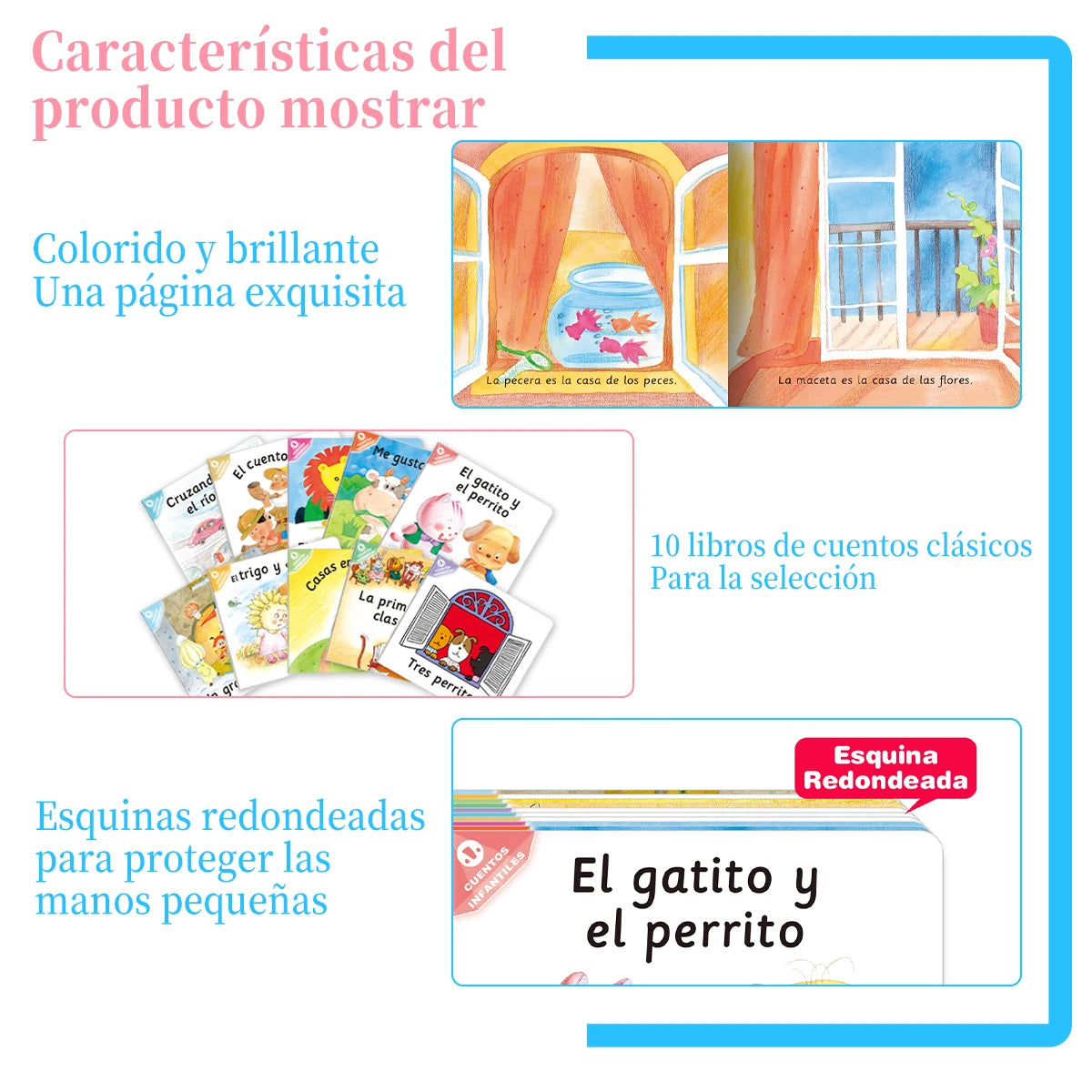 1 Set of 10 Spanish Children’s Storybooks – Early Learning Puzzle & Educational Books, Ideal Kids’ Gift