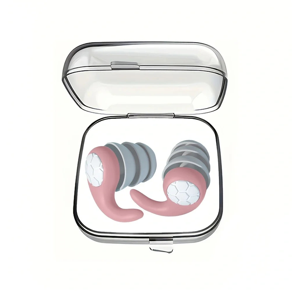 سدادات أذن HUAK المصنوعة من السيليكون الناعم - حماية للأذن بخاصية إلغاء الضوضاء للنوم والسباحة والراحة الهادئة