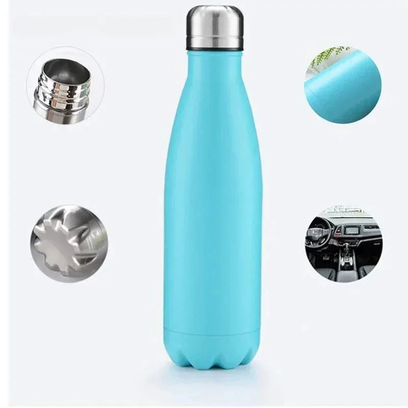 LMHBJY Stainless Steel Insulated Water Bottle – 350ml/500ml/750ml/1L Vacuum Flask for Hot & Cold Drinks
