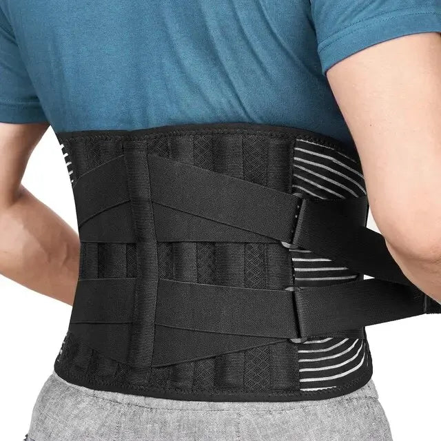 Adjustable Lumbar Support Belt – Double Pull Back Brace for Spine Decompression, Pain Relief & Abdominal Support