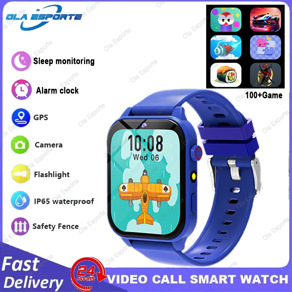 2025 New Kids Smart Watch – 1.83″ Display, 18 Games, Sleep Monitor, Camera & Alarm, Gift for Boys & Girls