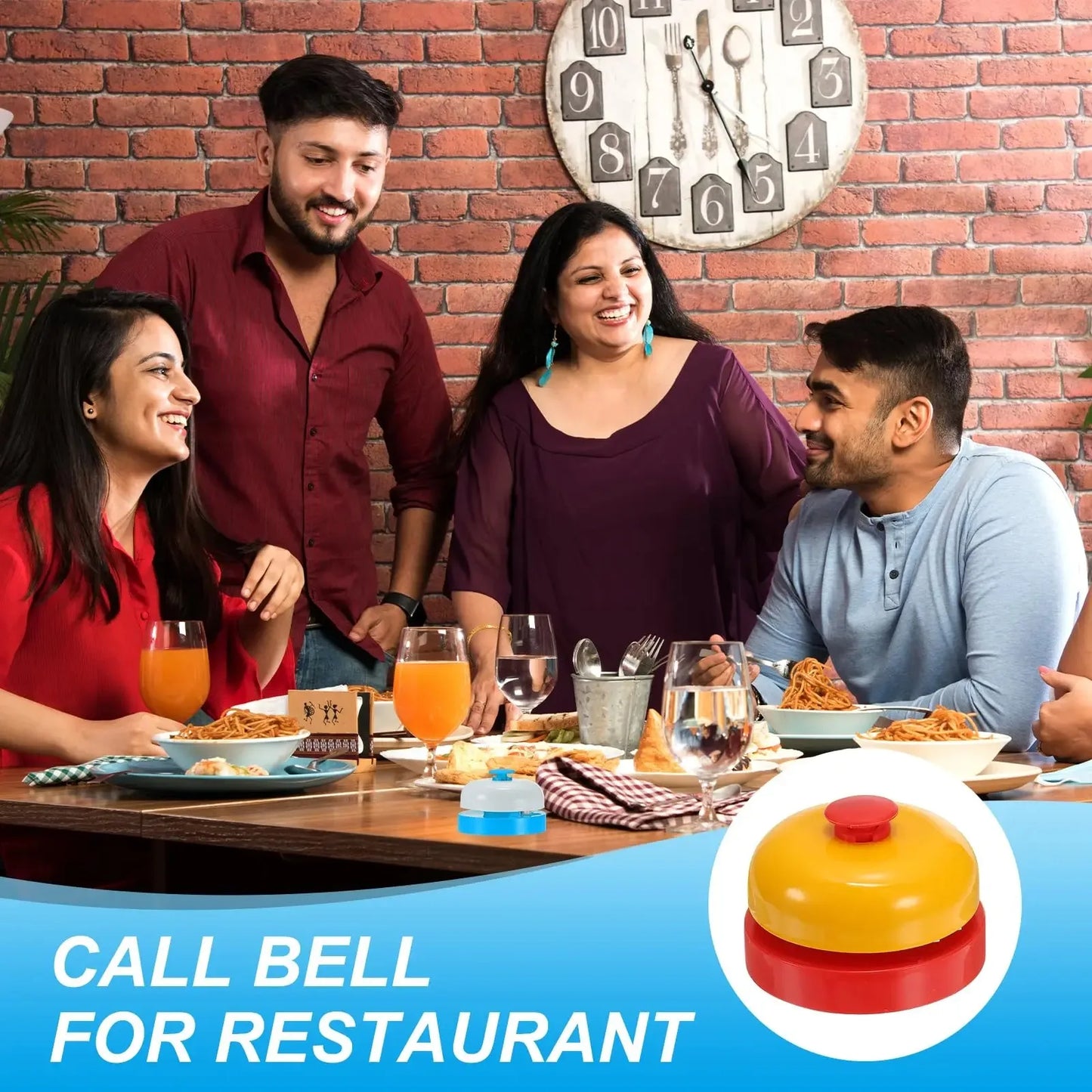 New Metal Hand Bell – Durable Hand-Press Service Bell for Table Games, Clapping Signals & Toy Accessories