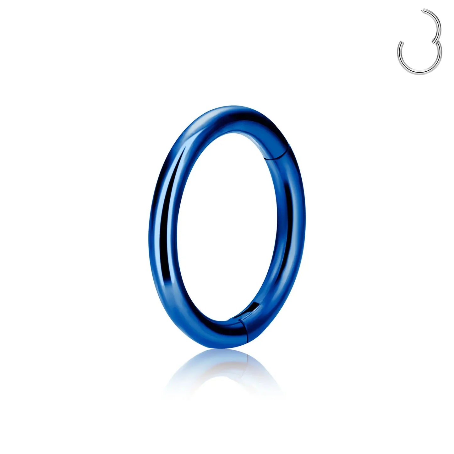 1/5Pcs Nose Rings & Lip Rings | G23 Titanium Piercing Jewelry for Women | Mixed Color Hoop Earrings & Body Clips Hinged