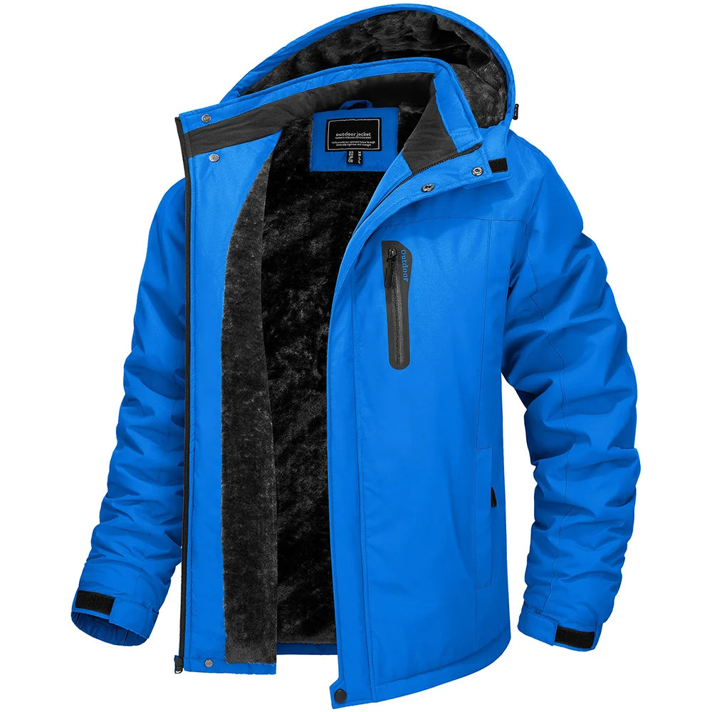 TACVASEN Men’s Winter Fleece Jacket – Waterproof Hiking & Skiing Windbreaker Parka