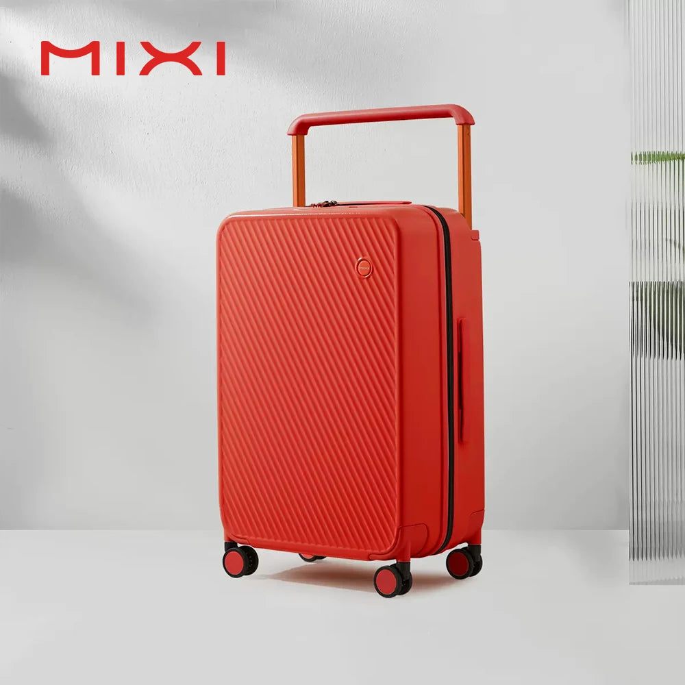 Mixi Wide Handle Travel Luggage | Hardside PC Suitcase with Rolling Spinner Wheels & TSA Lock | 20/24 Inch Unisex