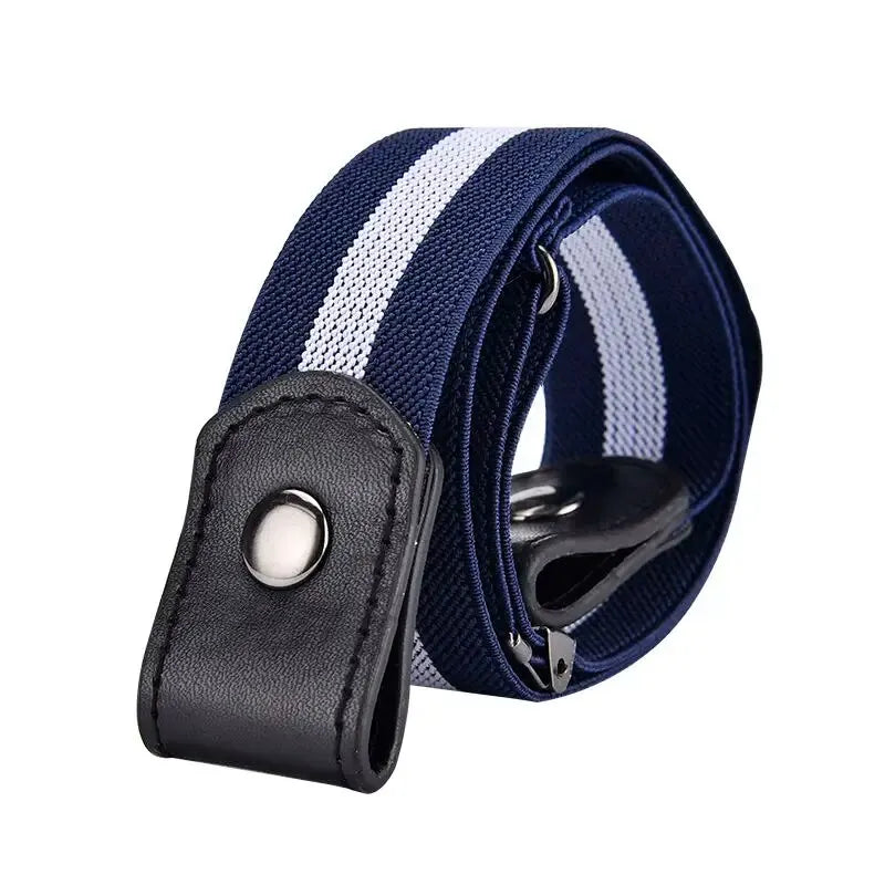 Adjustable Elastic No-Buckle Belt – Unisex Invisible Waistband for Jeans