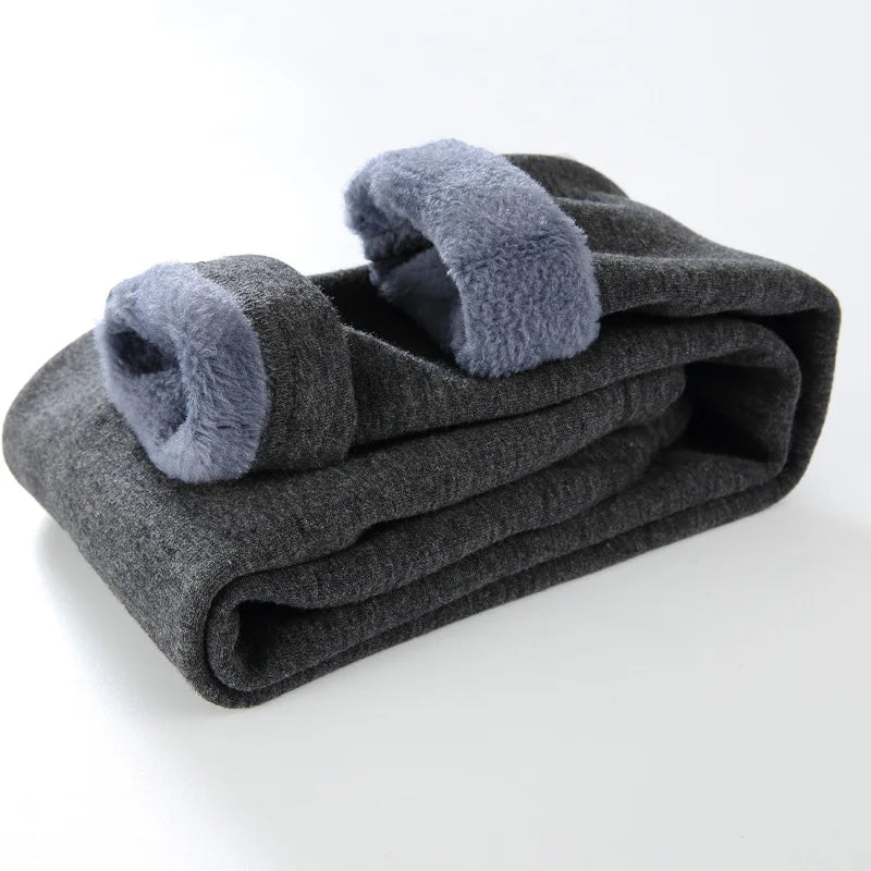 Girls Velvet Leggings Dot Print Warm Pants Autumn Winter Kids Cotton Trousers