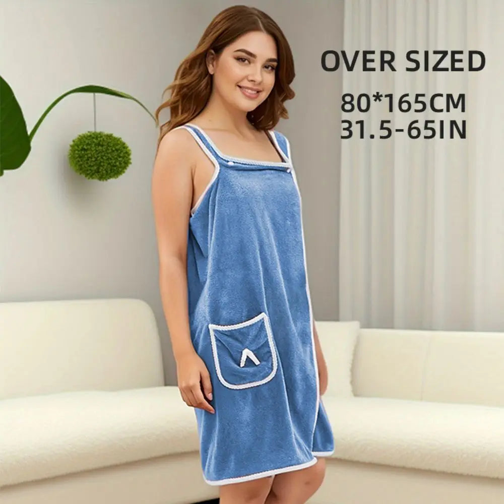 Wearable Bath Towel Bathrobe for Beach Spa Shower Gym – Ideal Gift for Gym Apparel, Beachwear, Christmas & Halloween