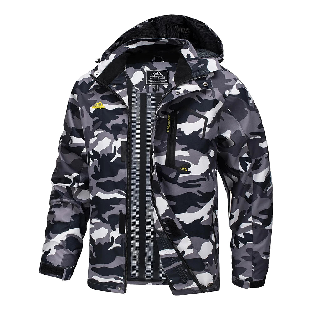 TACVASEN Men’s Spring Autumn Lightweight Jacket – Mesh-Lined Waterproof Outdoor Windbreaker