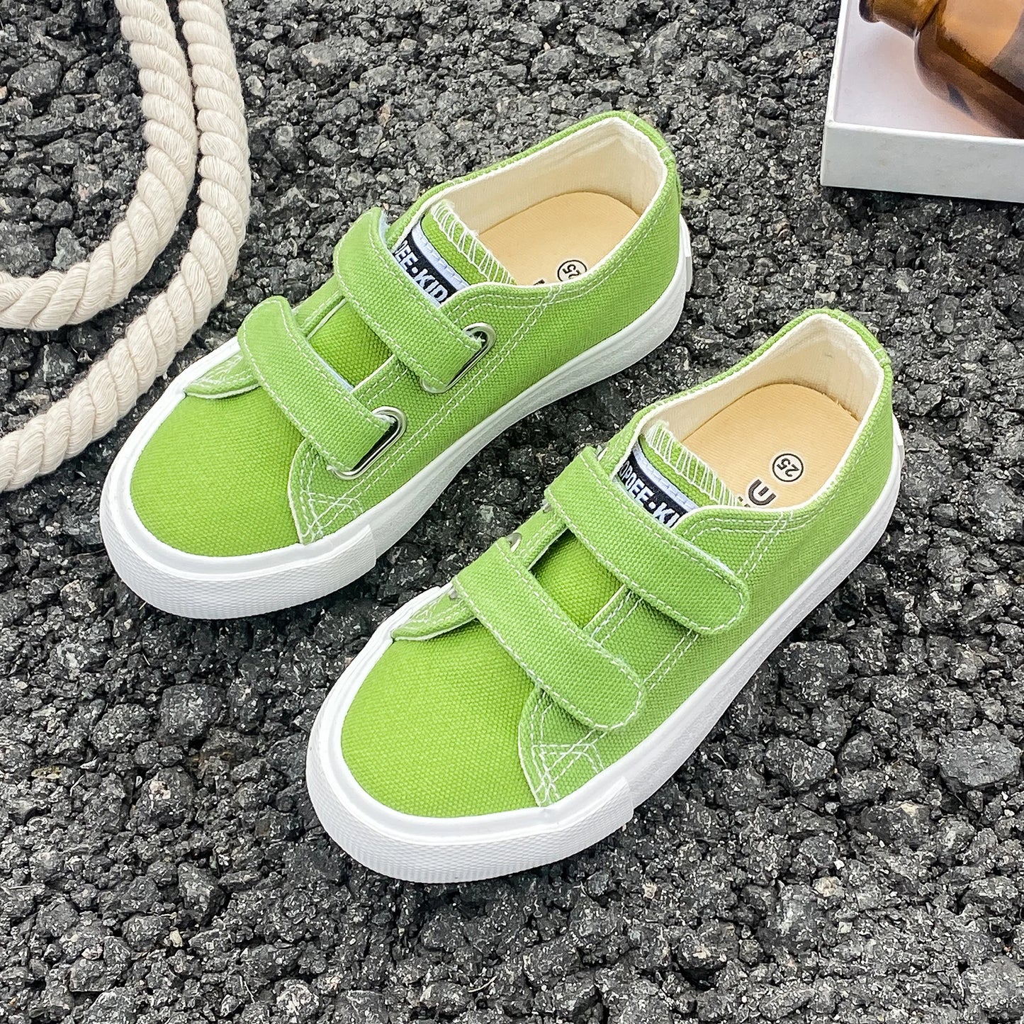 Spring & Autumn Kids Canvas Shoes | Solid Color Soft Sole Skateboard Sneakers for Boys & Girls