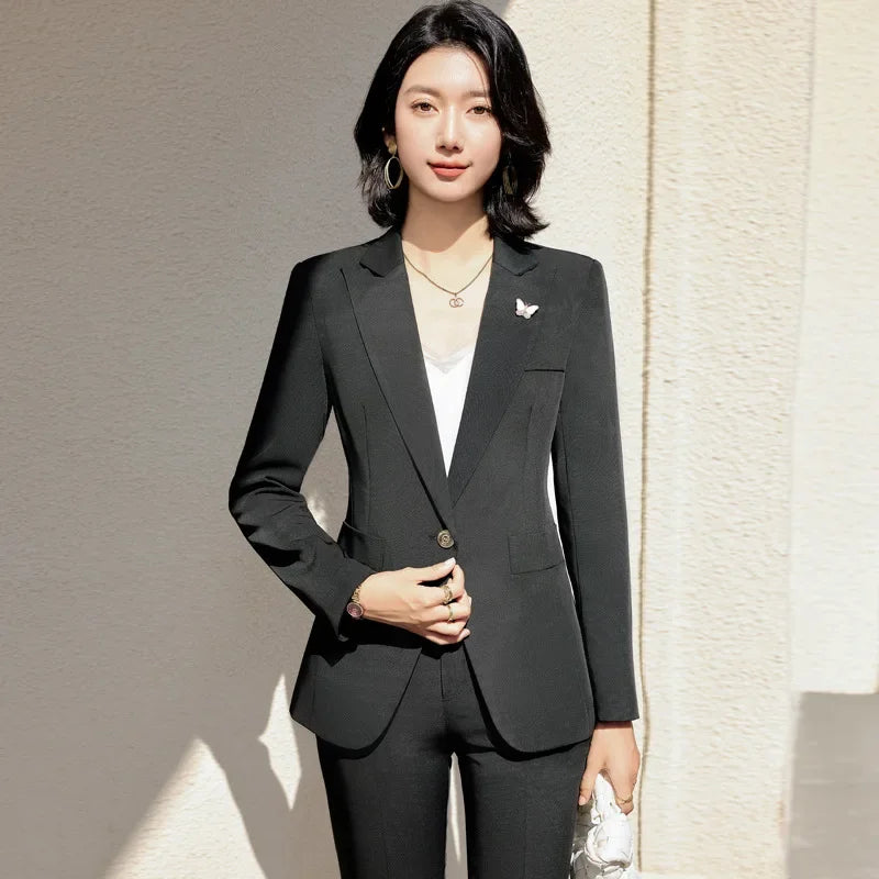 Elegantes Damen-Business-Jacket – Elegante formelle Arbeitsuniform für Frühling und Herbst