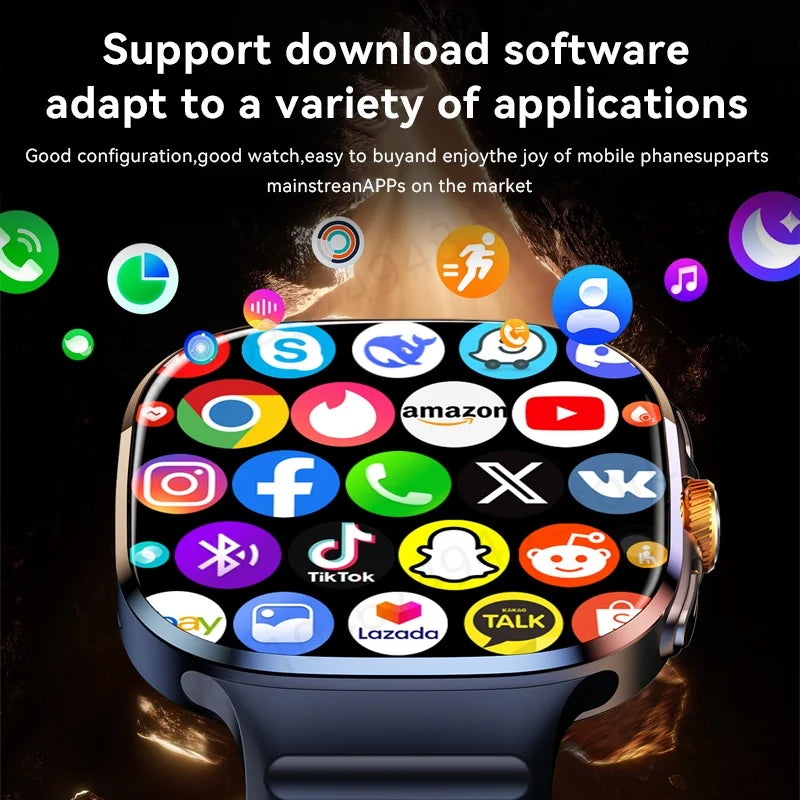 M99 5G Smart Watch – 2.4″ AMOLED Screen, Rotating Camera, WiFi, GPS, Compass, NFC, Bluetooth for Men & Women