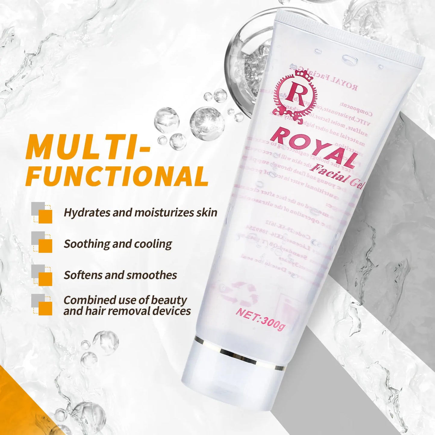 جل الموجات فوق الصوتية بترددات الراديو، 300 غرام - جل موصل لتخسيس الجسم بتقنية التجويف 40 كيلو وات وحرق الدهون بترددات الراديو