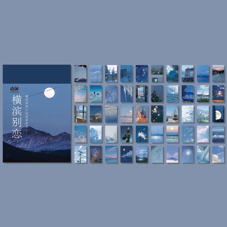 كتاب ملصقات واشي للمناظر الطبيعية الجمالية، 50 ورقة - 50 نمطًا من ملصقات سكرابوكينغ، ومجلات، وملصقات ورقية يدوية الصنع