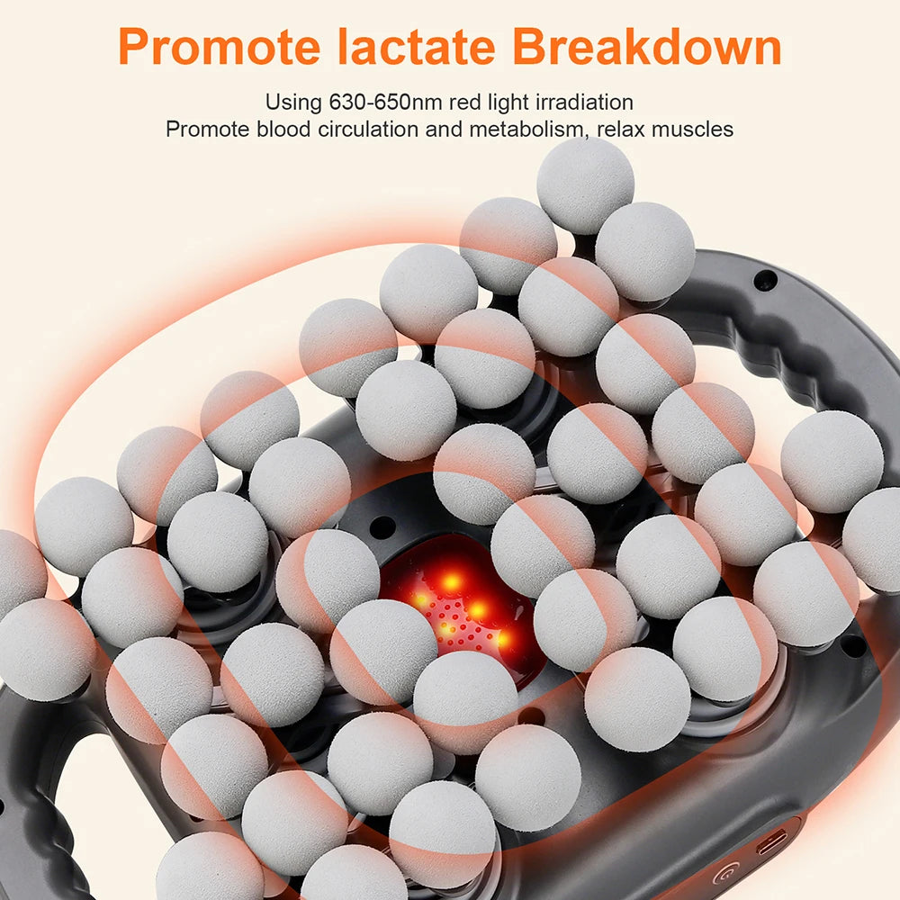 مسدس تدليك اللفافة ذو 42 رأسًا - جهاز تدليك اهتزازي عالي التردد لاستعادة عضلات الظهر والخصر والرقبة والكتفين