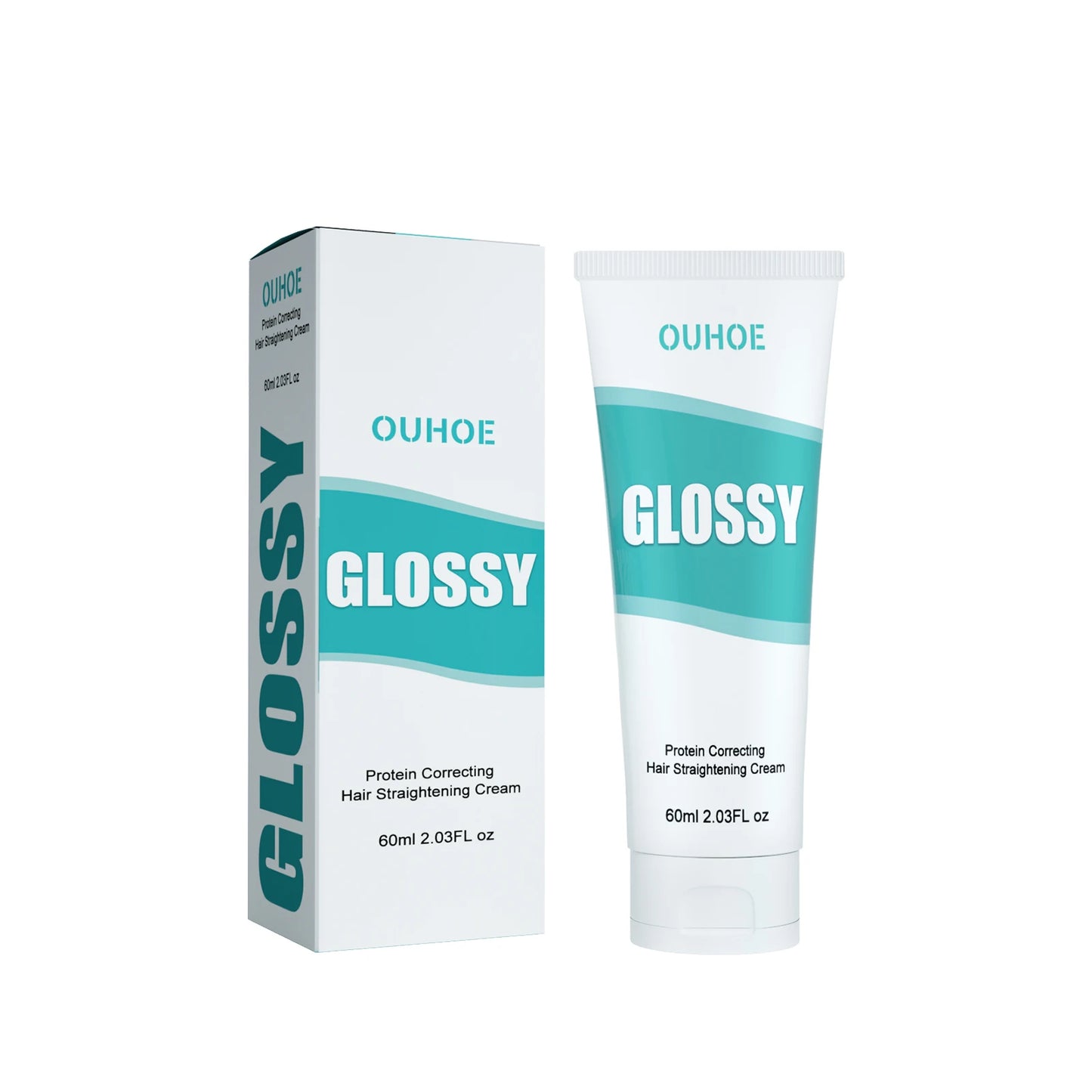 مجموعة كريم فرد الشعر بالكيراتين وبلسم الإصلاح - تركيبة غنية بالبروتين لتنعيم الشعر وتغذيته وتقليل التجعد