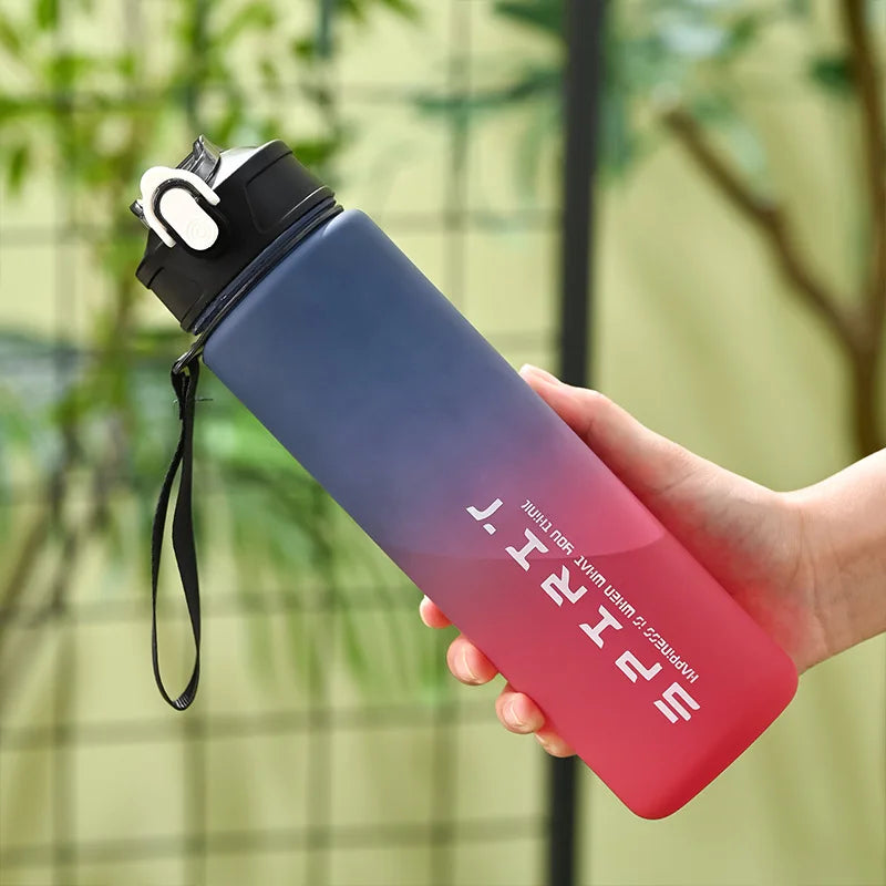 800ML Large Capacity Sports Water Bottle – Leakproof Colorful Plastic Cup for Outdoor Travel, Gym & Fitness