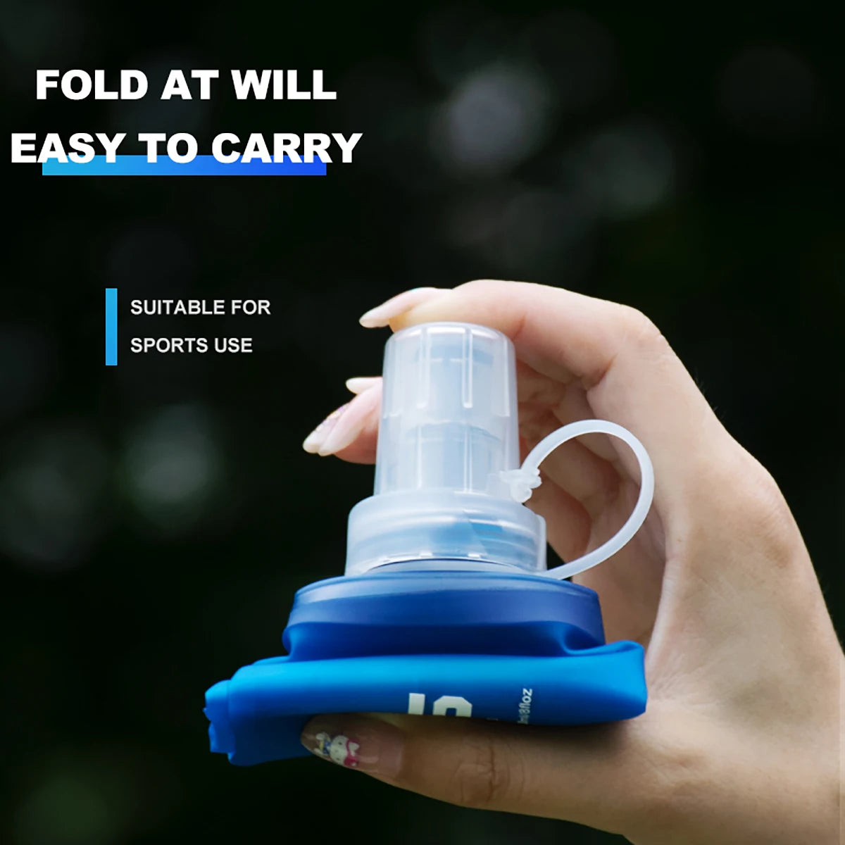 WRELS Soft Camping Water Bottle – Foldable BPA-Free Flask for Running, Hiking & Cycling