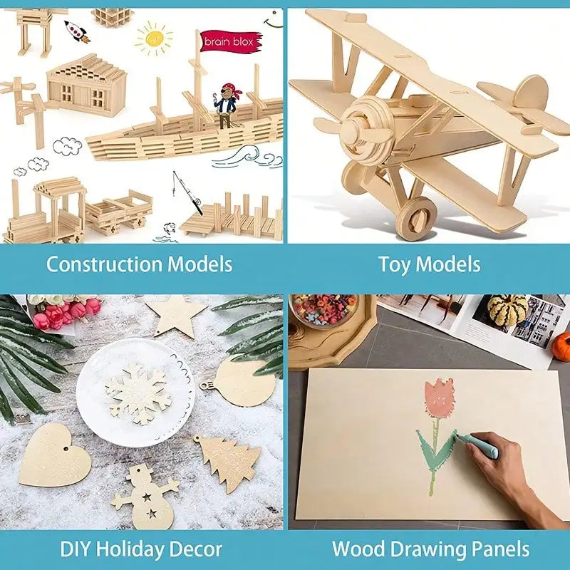 Unfinished Basswood Plywood – 4/8/16/32 Pieces, 12×12 Inch, 2mm Thick for DIY Crafts, Laser Engraving & Wood Burning