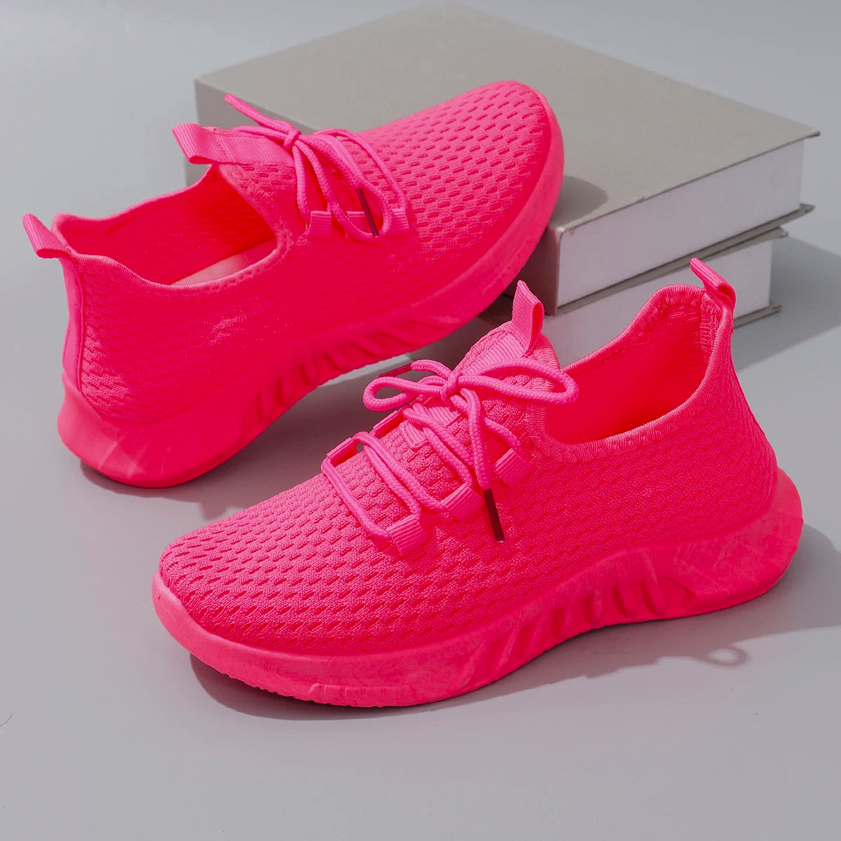 Women’s Summer Breathable Mesh Flats – Casual Sports Shoes